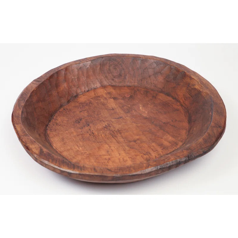 Bloomsbury Market Painted Round Rustic Wooden Dough Decorative Bowl | Wayfair North America