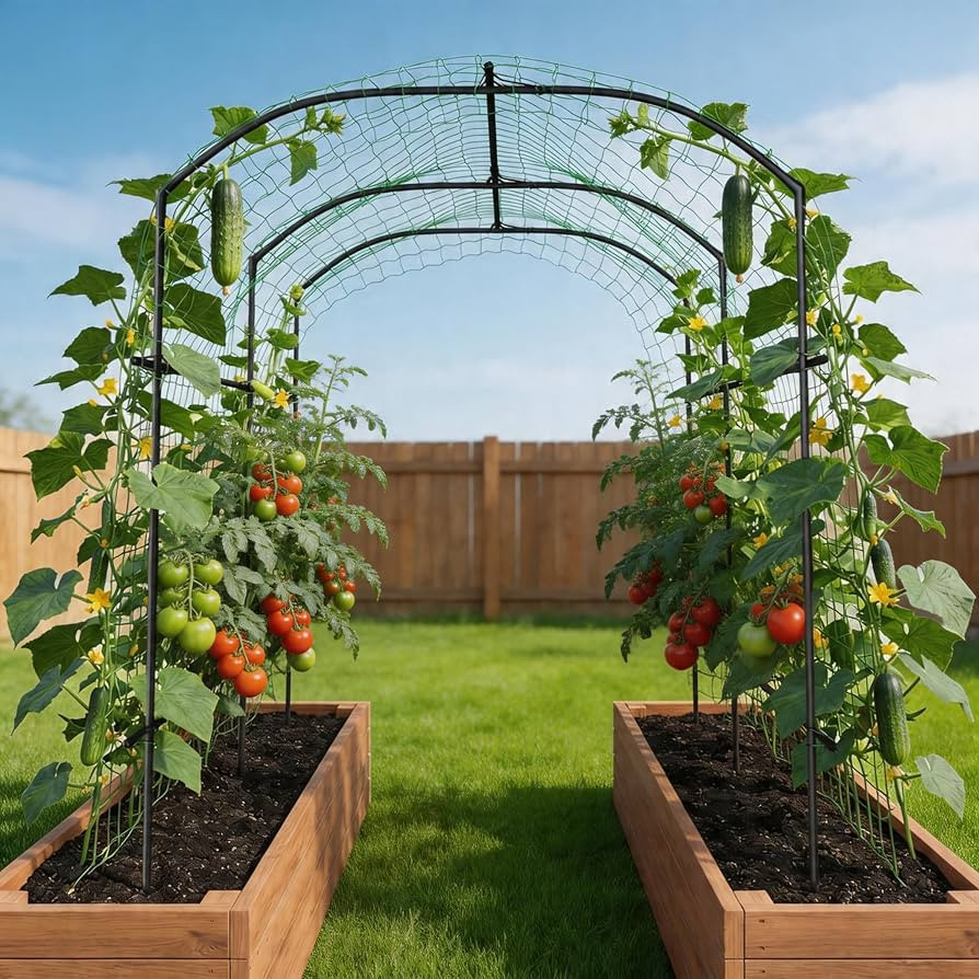 DoCred Tall Garden Arch Trellis for Climbing Plants, 87in Tall Metal Plant Support Trellis Archwa... | Amazon (US)