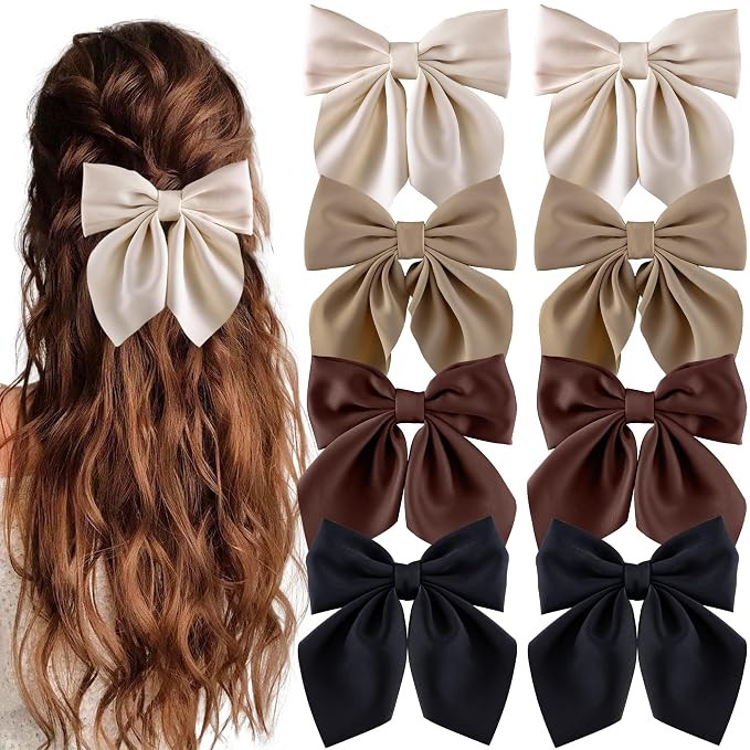 8 Pcs Hair Bows for Women Short Tail Bow Hair Clips Small Alligator Barrettes Cute Accessories fo... | Amazon (US)