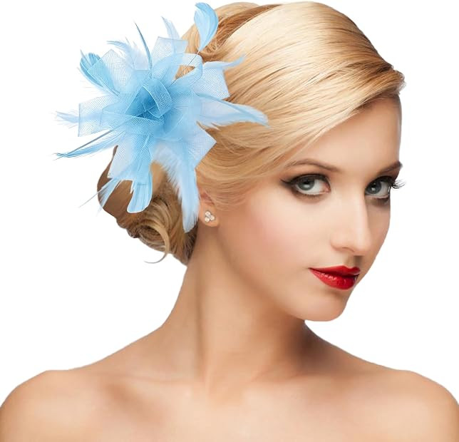 dressfan Womens Fascinator Hat Headpiece 20s Vintage Wedding Hair Accessories for Derby/Wedding/Cocktail/Tea Party | Amazon (US)