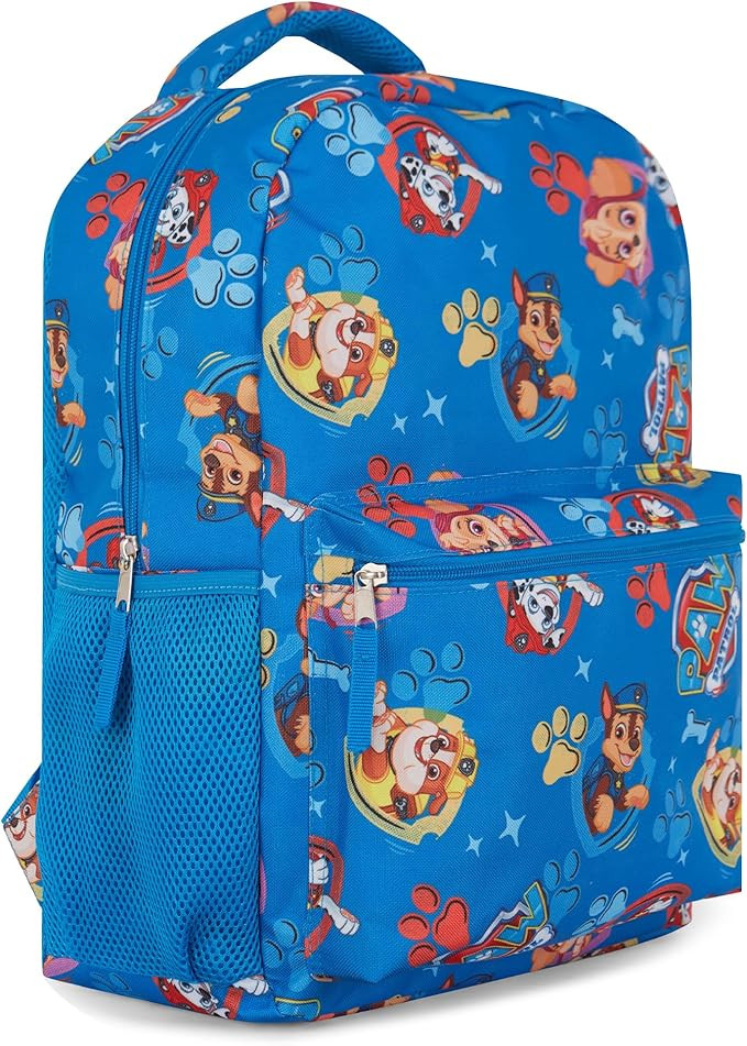 Paw Patrol Nylon Allover Print Backpack - Adventure Awaits with Chase, Skye, Marshall, Rubble, Ro... | Amazon (US)