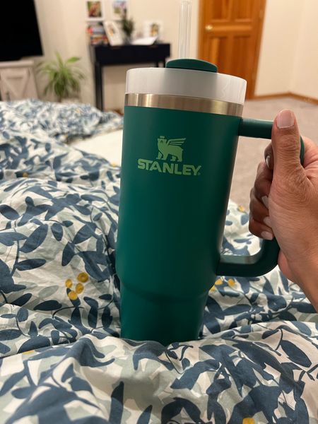 Love this green Stanley! Thinking about holiday gifting already this one’s always a great idea! I have 3 and they are the best investments! Keeps me hydrated all day! And yes my kids sneak in sips here and there too ALL DAY! But love my Stanley! 💚 #stanley #cup 

#LTKGiftGuide #LTKHoliday #LTKHolidaySale