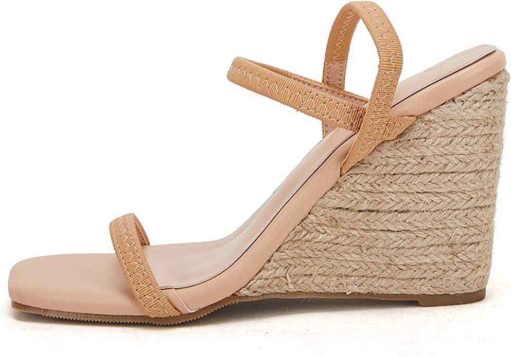 Women Espadrille Platform Sandals Ankle Strap Wedge Sandals Open Toe Heeled Slide Sandal Shoes | Amazon (US)