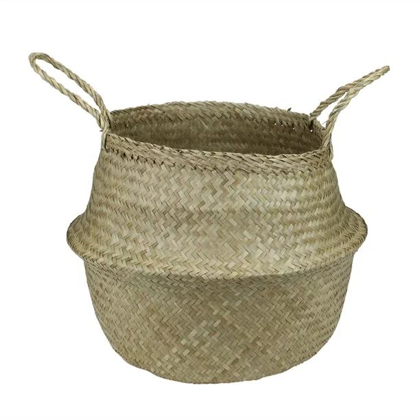 Northlight Natural Seagrass Belly Braided Basket | Walmart (US)
