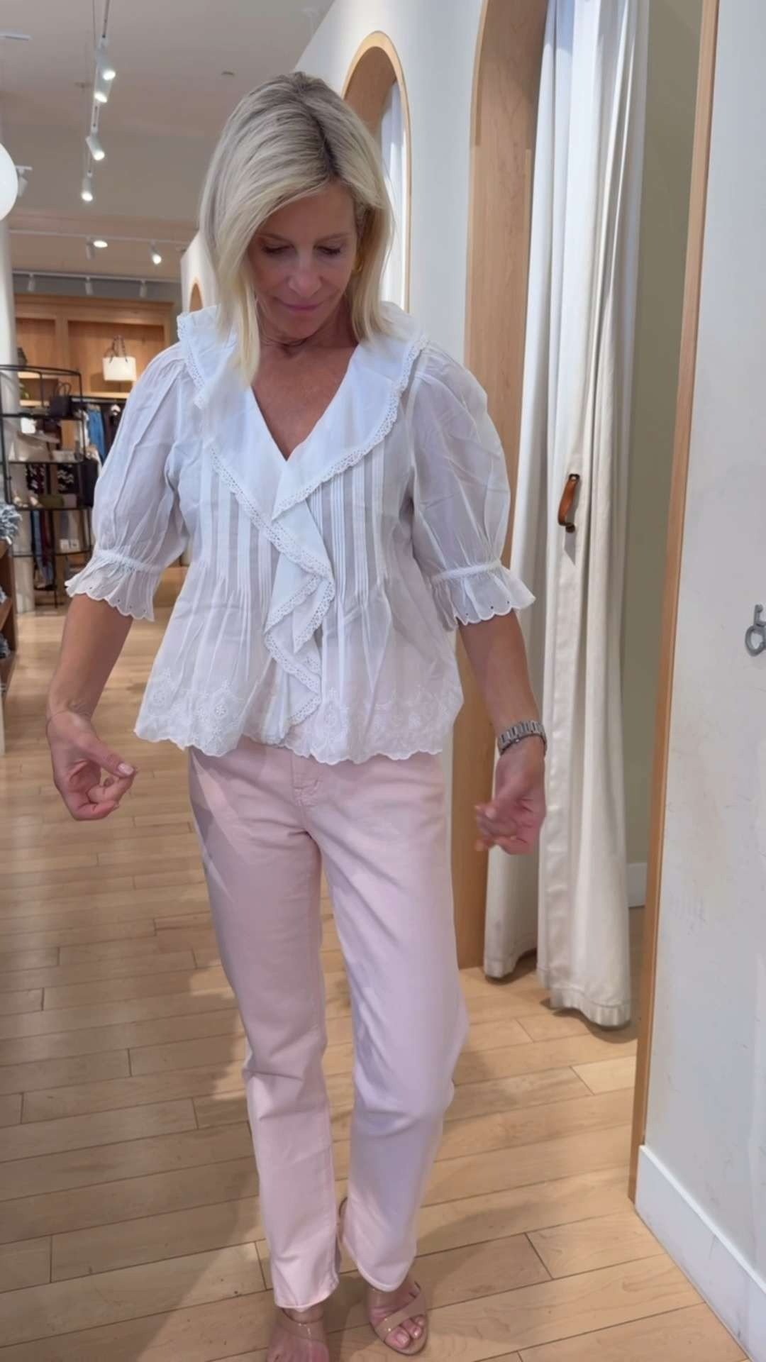 These pink jeans are the prettiest soft pastel. Use code LTK20 for 20% off at checkout. 💞 

 #LTKxMadewell #LTKootd #LTKSaleAlert