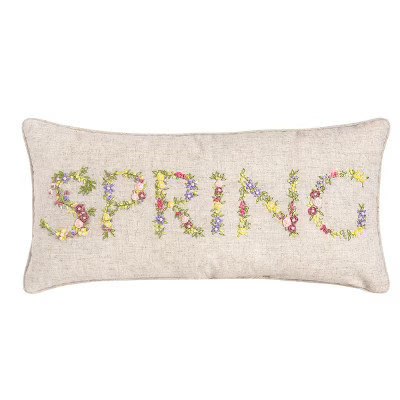 C&F Home 12" x 24" Spring Ribbon Art Throw Pillow | Target
