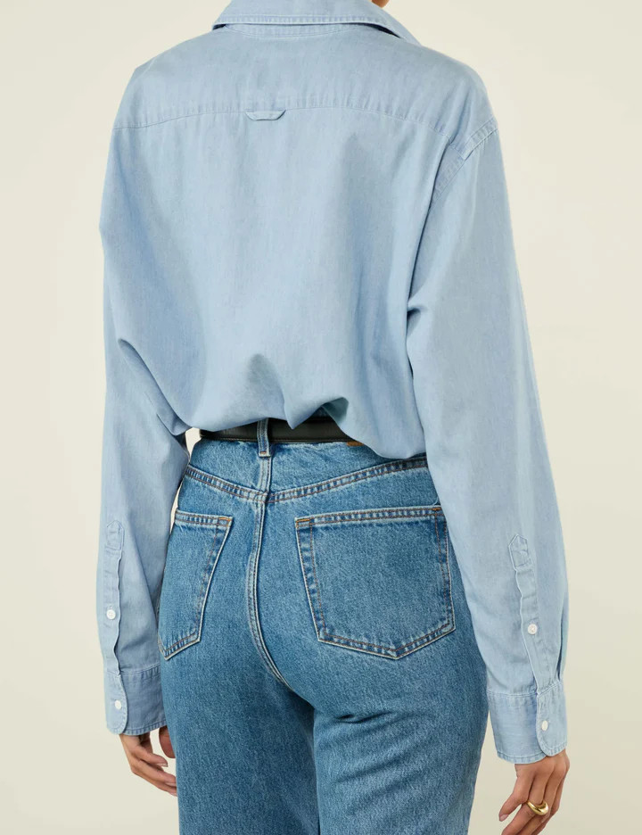 The Oversized: Chambray, Light Blue | With Nothing Underneath
