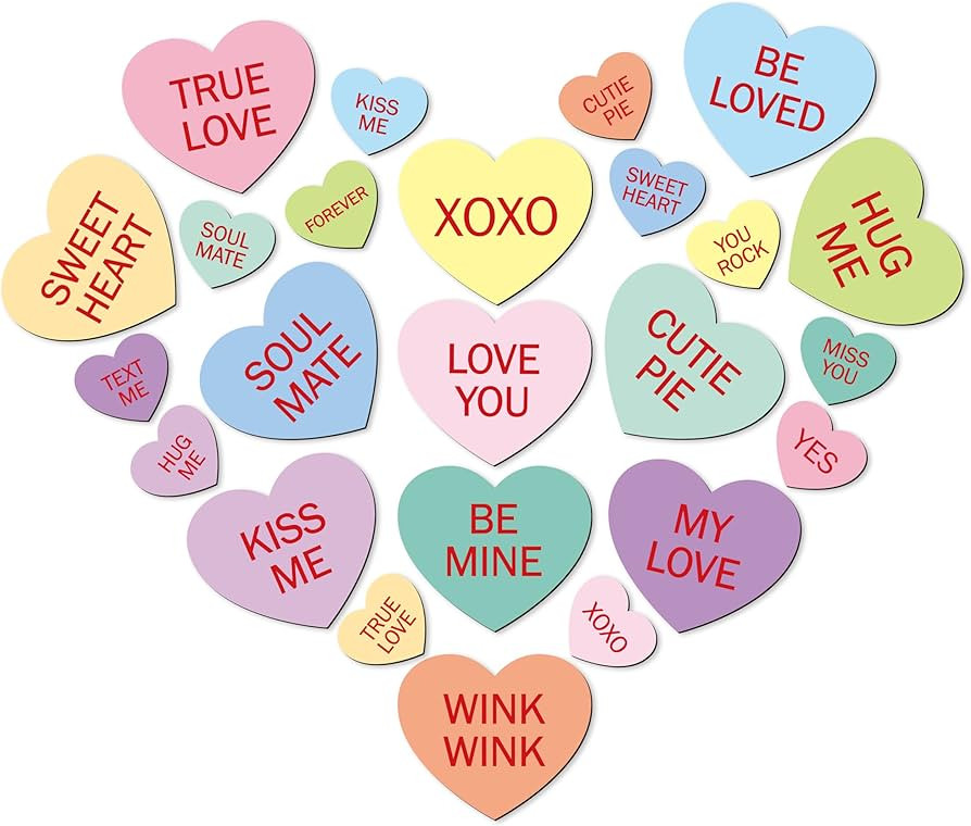 MALLMALL6 48Pcs Valentine's Day Fridge Magnets Valentines Refrigerator Decor Sweet Heart Magnetic... | Amazon (US)