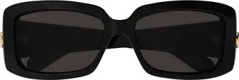 Gucci Rectangular Sunglasses | Black Sunglasses Sunnies Shades Fall Trends 2024 Fall Fashion 2024 | Nordstrom