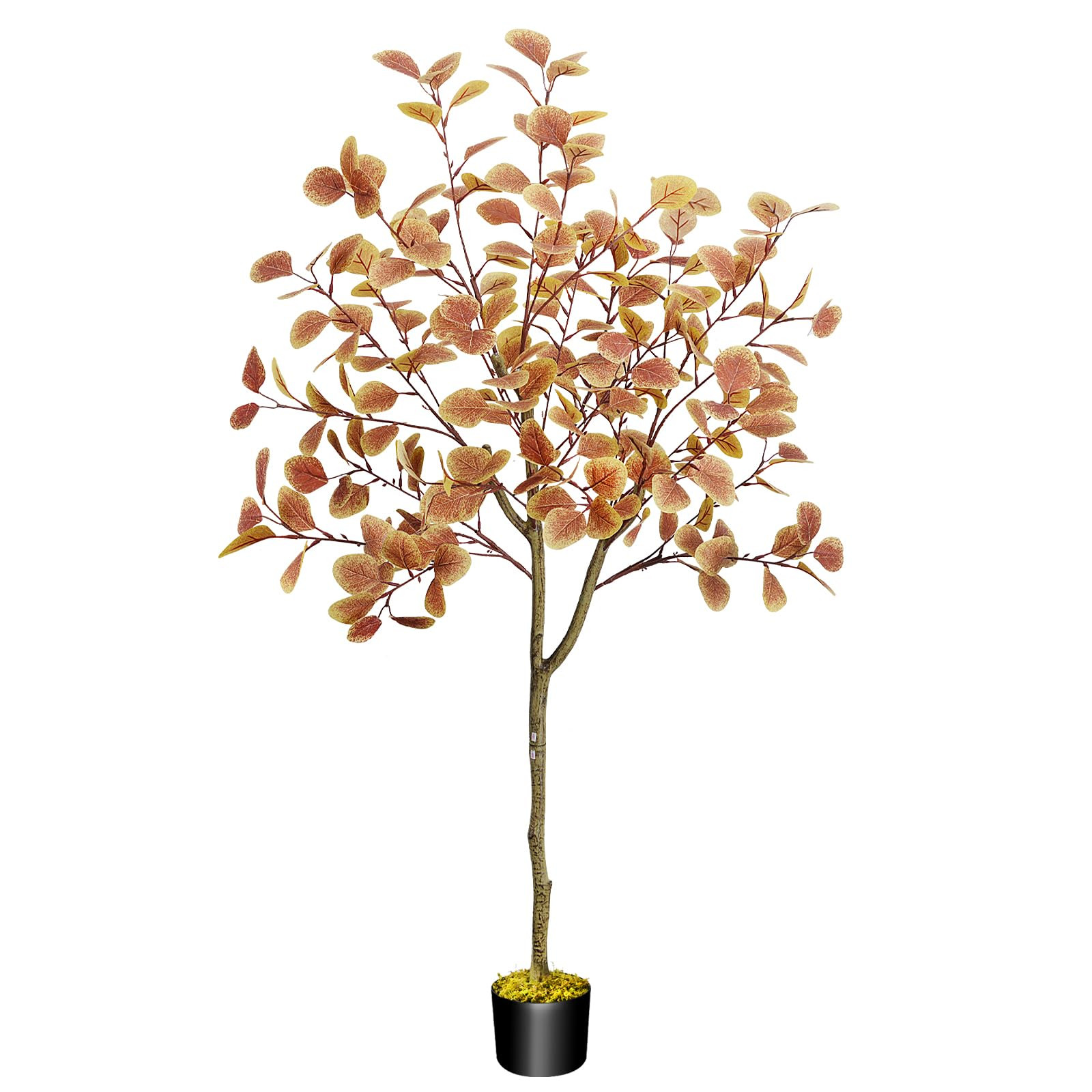 HUAESIN 5FT Artificial Fall Tree for Decoration Autumn Eucalyptus Floor Tree Thanksgiving Big Fak... | Amazon (US)