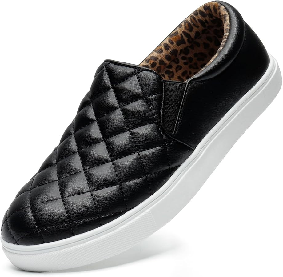 STQ Loafers for Women Memory Foam Slip On Sneakers EleeS Quilted 1.0 Comfort Fall Shoes | Amazon (US)