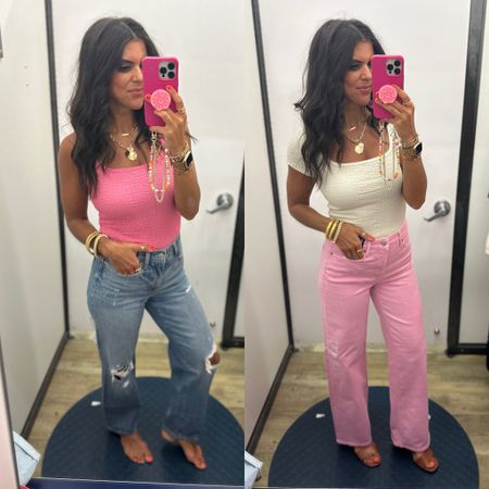 These pink Old Navy pants are finally showing up online!! On sale for $39! I’m in my regular size 2. Size xs in tanks. Size 2 in jeans 

#LTKFindsUnder100 #LTKSaleAlert #LTKStyleTip