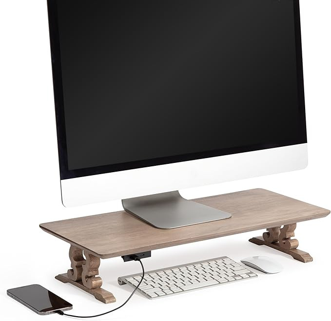 Anji Mountain Monitor Stand - Desktop Organizer & Laptop Riser, Ergonomic Monitor Riser, Space-Sa... | Amazon (US)