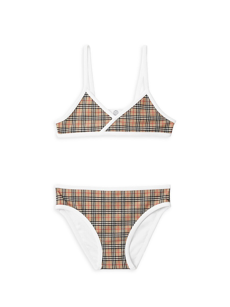 Burberry Little Girl's & Girl's Crosby 2-Piece Swimsuit - Beige - Size 8 | Saks Fifth Avenue OFF 5TH