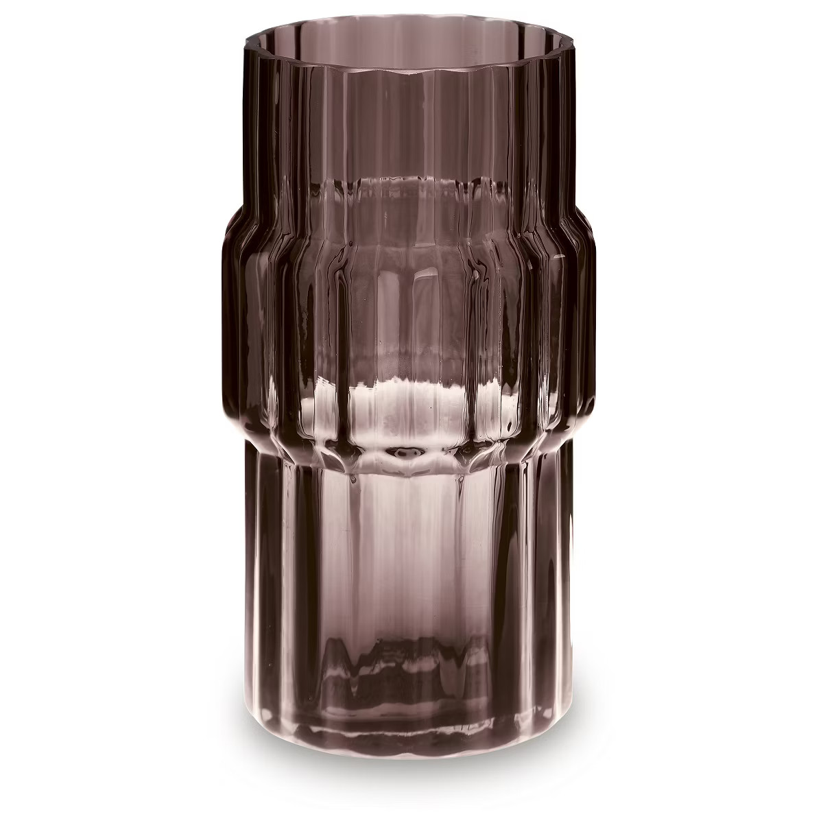 Signature Design by Ashley Dorlow 9.25" Glass Vase, Dark Mauve Indoor/Outdoor | Target