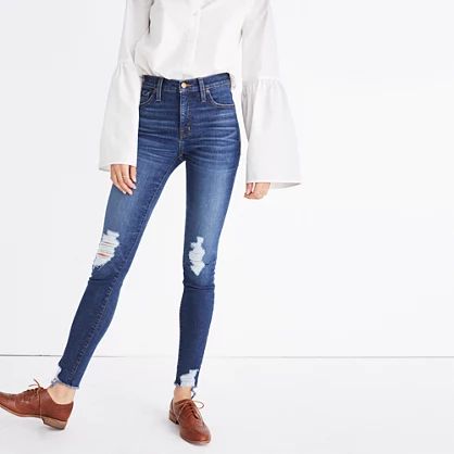 Tall 9" High-Rise Skinny Jeans: Destructed Edition | Madewell