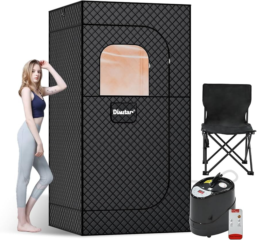 Amazon.com: Dikutar Sauna Box - Portable Sauna for Home with Upgraded 3L 1500W Steamer, Folding C... | Amazon (US)