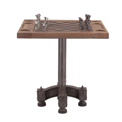 Rustic Revival Home Trends & Design 30'' L Solid Wood Chess / Checkers Table | Wayfair Professional