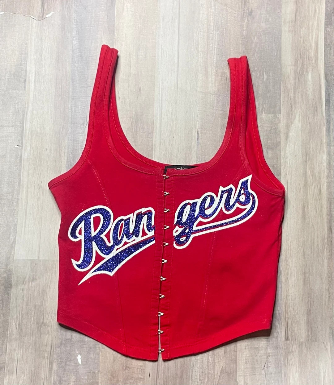 Texas Rangers Corset Vinyl Top- Red | Etsy (US)
