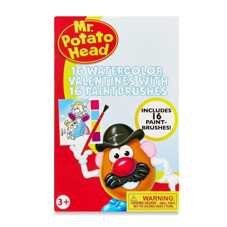 Mr. Potato Head Valentine's Day Greeting Card Set, Paper, Paint, Blue, Classroom Exchange, 16 Cou... | Walmart (US)