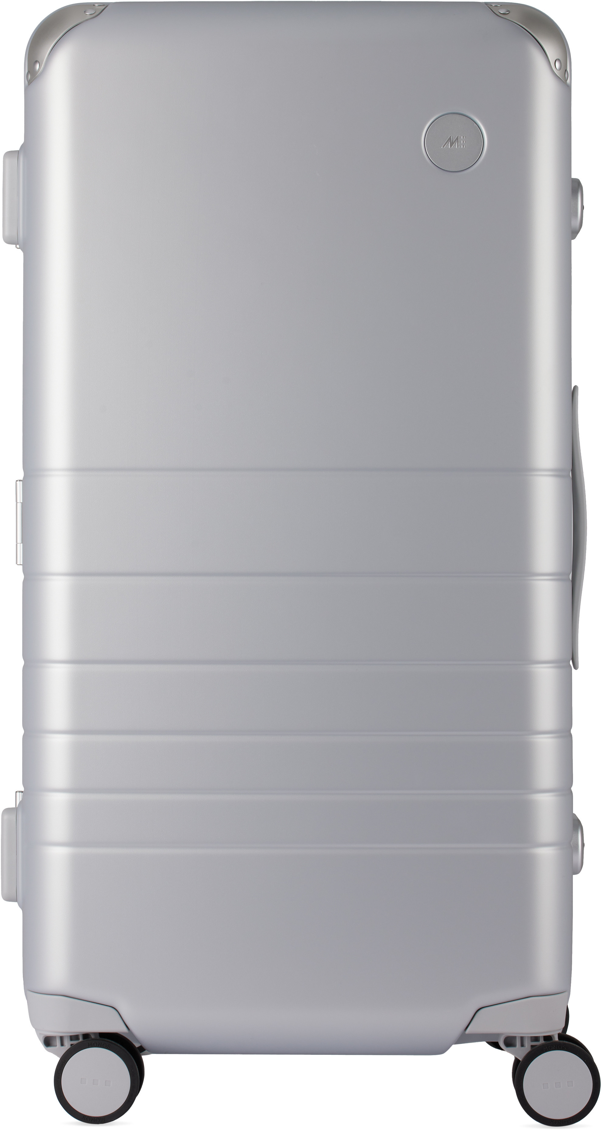 Monos Silver Hybrid Trunk Suitcase | SSENSE