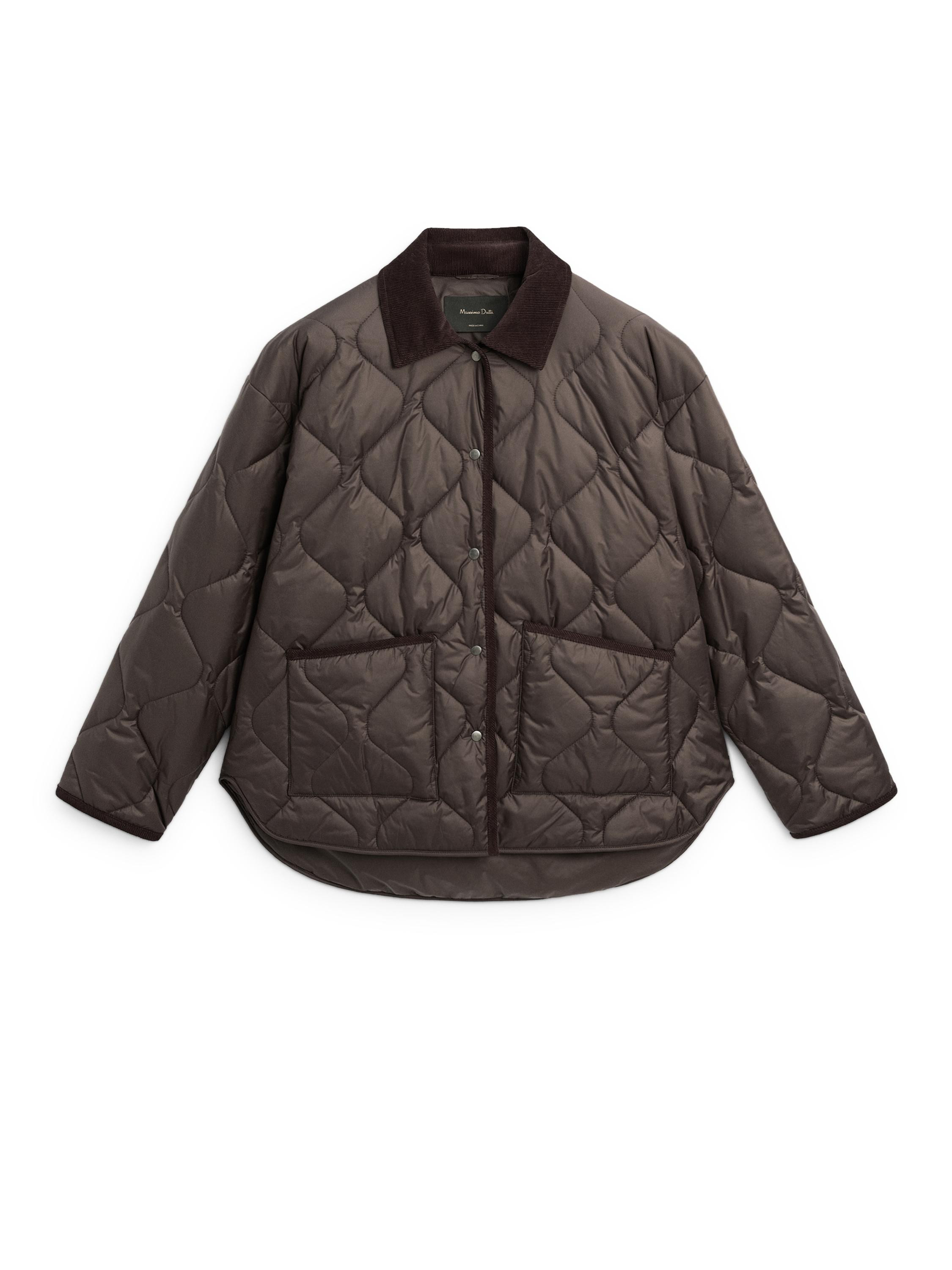 Steppjacke mit Corddetails | Massimo Dutti DE