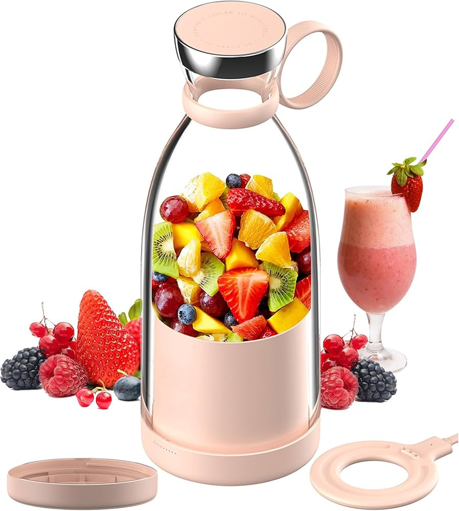 OTPEIR Personal Size Blender, Portable Blender, Battery Powered USB Blender (Pink) | Amazon (US)
