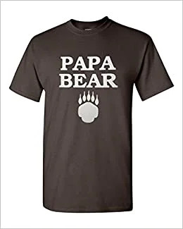 Men's Papa Bear Funny T-Shirt (Small, Dark Chocolate) Apparel - Walmart.com | Walmart (US)