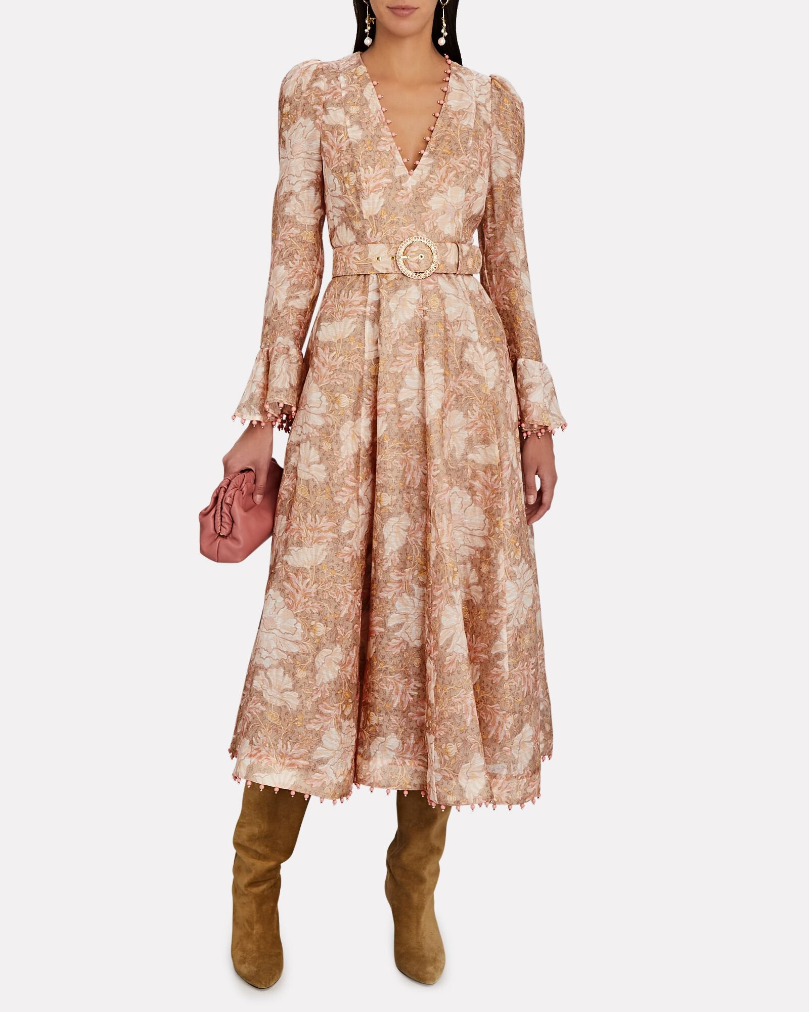 Kaleidoscope Belted Floral Midi Dress | INTERMIX