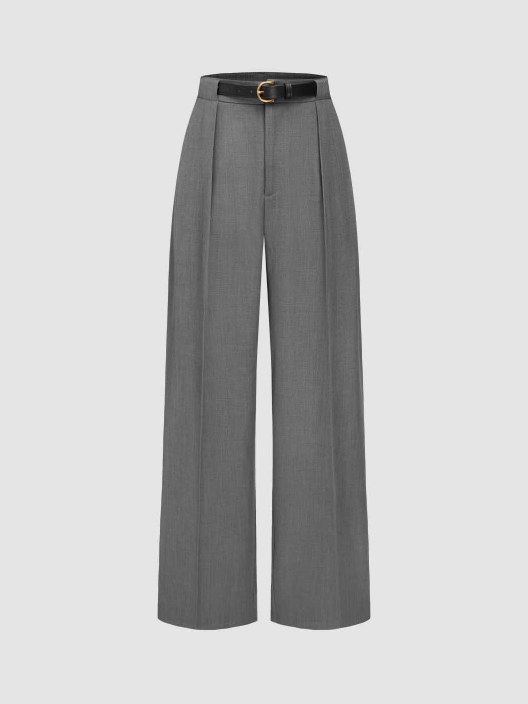 Belted Mid Rise Straight Leg Trouser | Cider