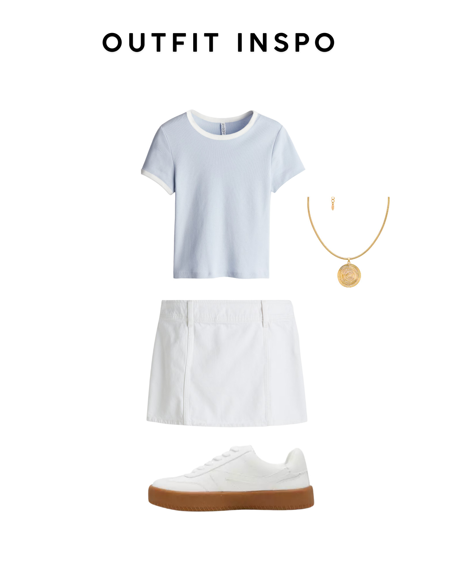 H&M Blue tee and white mini skirt outfit inspo!
-fall outfit guide, blue outfit, cute fall outfits, basic outfit, fall, affordable outfits, h&m clothing 

 #LTKSeasonal #LTKFindsUnder100 #LTKStyleTip