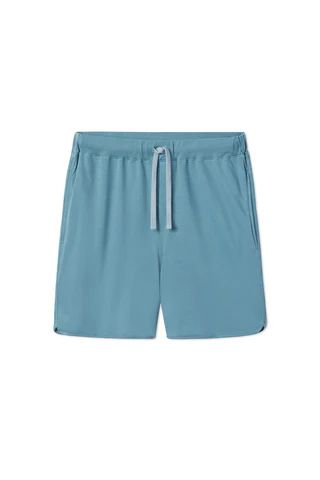 Men's Pima Curved Hem Shorts in Nimbus | Lake Pajamas