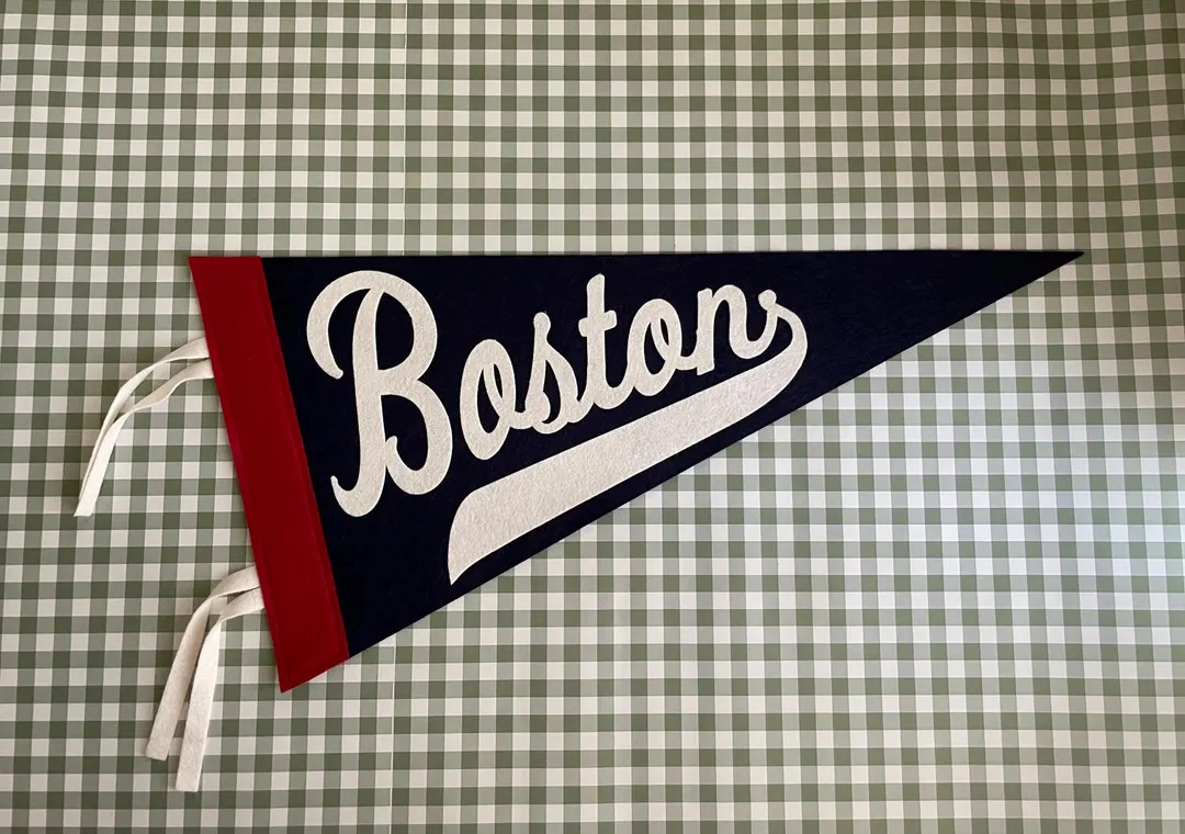 Boston Baseball Felt Pennant Banner: Vintage Sports Wall Art - Etsy | Etsy (Global)