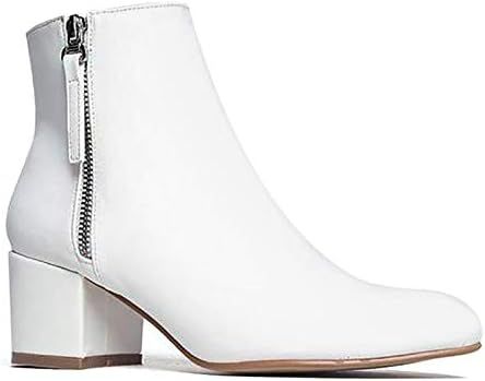 J. Adams Zuma Ankle Bootie – Closed Pointed Toe Low Block Heel Zip Up Boot | Amazon (US)