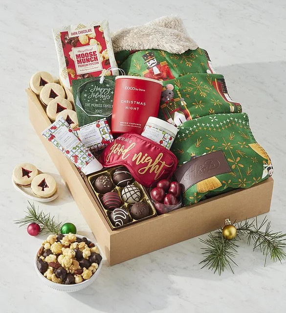 Grand Holiday Self-Care Gift Box with Personalized Ornament | Harry & David