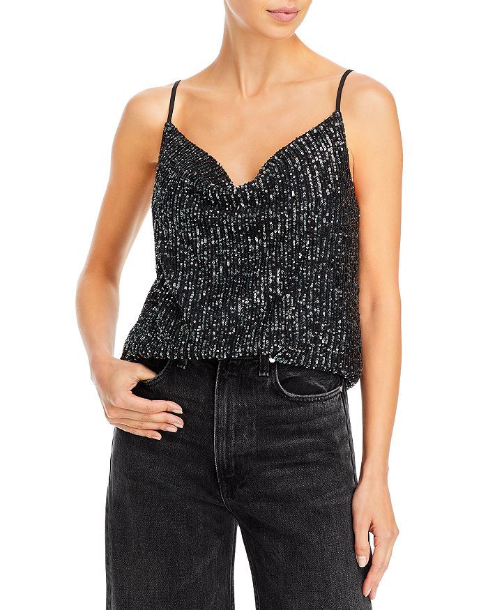 Cowl Neck Sequin Camisole | Bloomingdale's (US)