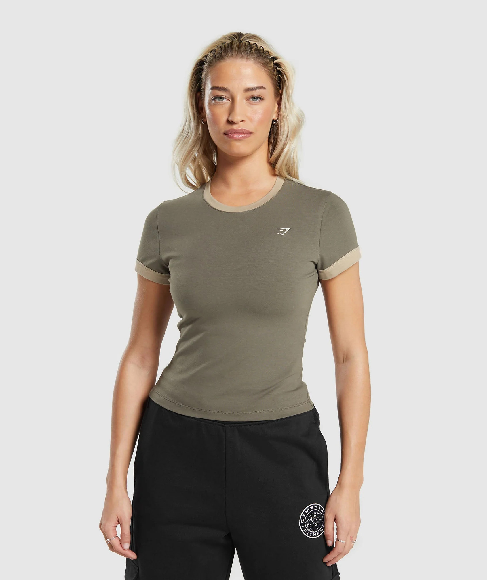 Gymshark Lifting Baby T-Shirt - Camo Brown/Sand Brown | Gymshark US