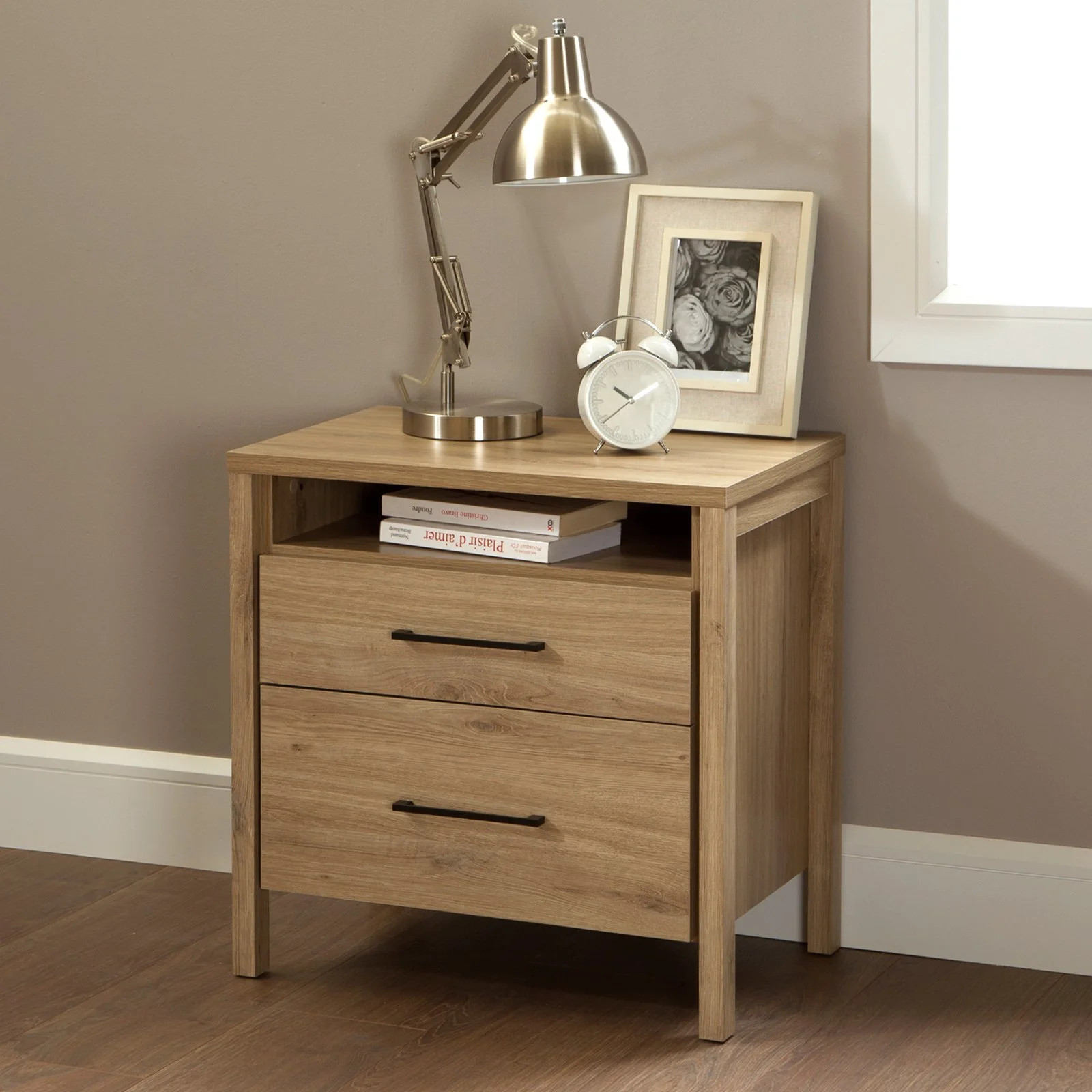 South Shore Gravity 2-Drawer Nightstand, Multiple Finishes | Walmart (US)