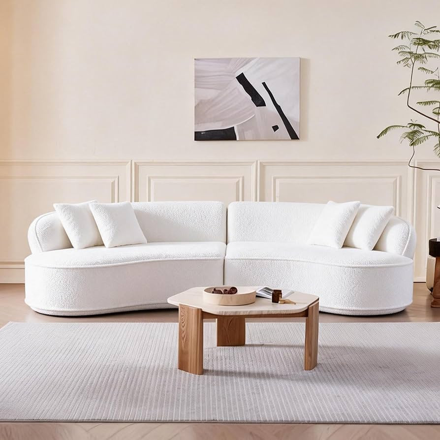 Modular Sectional Sofa, Cloud Boneless Couch with Layered Cushion, Upholstered Sofa in a Box, Fle... | Amazon (US)