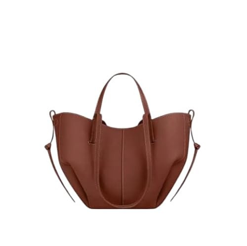 Wing-shaped bag, Cyme bucket tote bag with large capacity for commuting (Cognac color, small size) | Amazon (US)