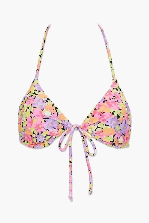 Floral Print Triangle Bikini Top | Forever 21 | Forever 21 (US)