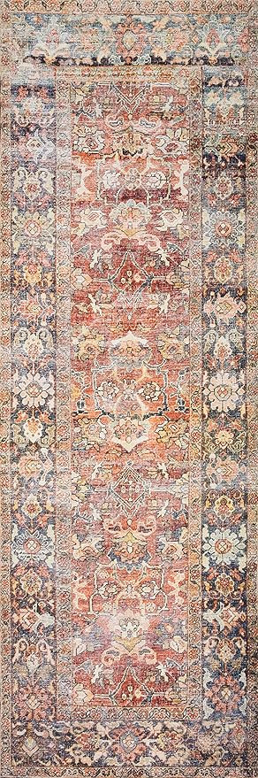 Loloi II Layla Spice / Marine 2'-6" x 7'-6" Runner Rug | Amazon (US)
