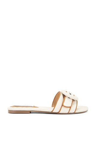 Steve Madden Merla Slides in Cream. - size 9 | Revolve Clothing (Global)
