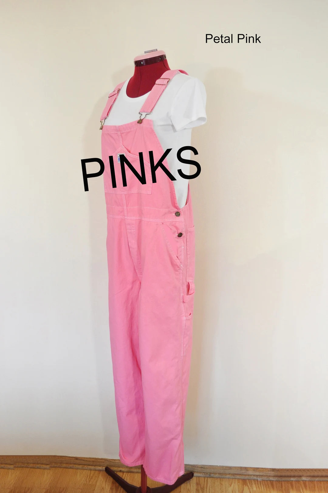 CUSTOM DYED Pink Bib Overall Pants - Pink Fuchsia Coral Dyed Adult Youth Overalls Shorts - Waist ... | Etsy (US)