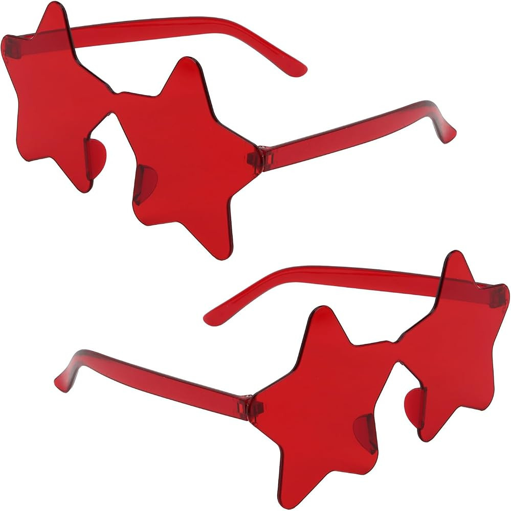2 Pairs Star Sunglasses Bulk Rimless Star Shaped Sunglasses Funny Party Glasses Party Favors Phot... | Amazon (US)