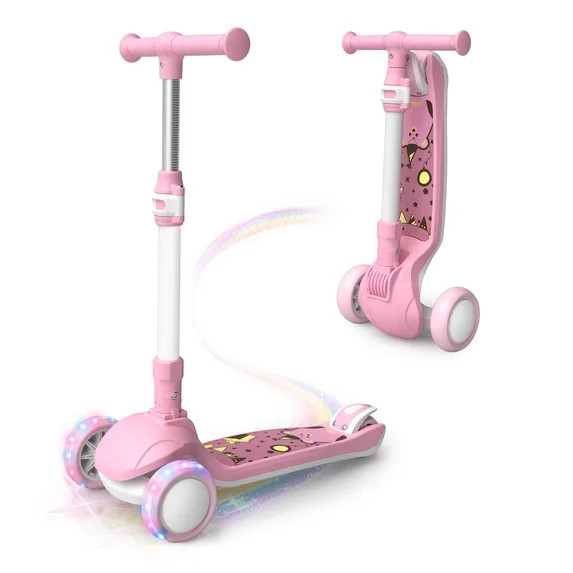 SIMATE Kick Scooter for Kids Ages 3-12, 3 Wheel Scooter with Light Up Wheels & 3 Adjustable Handl... | Walmart (US)