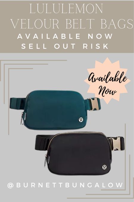 NEW! Lululemon Velour belt bag available now. Sell out risk. These are the perfect everyday bags for life on the go, or the perfect gift for her. 

#giftforher #beltbags #velourbeltbags #lululemonbeltbags #lulubeltbags #lululemonbags 

#LTKitbag #LTKunder100 #LTKFind