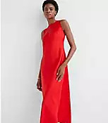 Satin Bias Midi Dress | LOFT