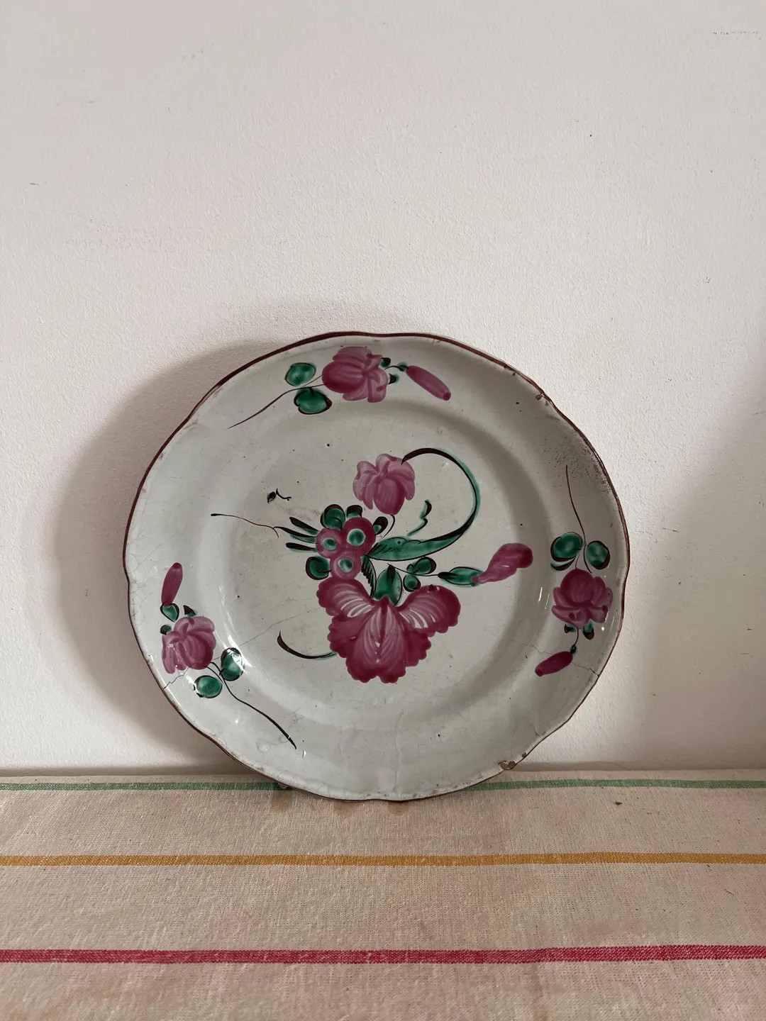 Ancienne assiette en faïence française du XIXe siècle peinte à la main - Etsy France | Etsy (US)
