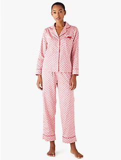 mini hearts long pj set | Kate Spade (US)